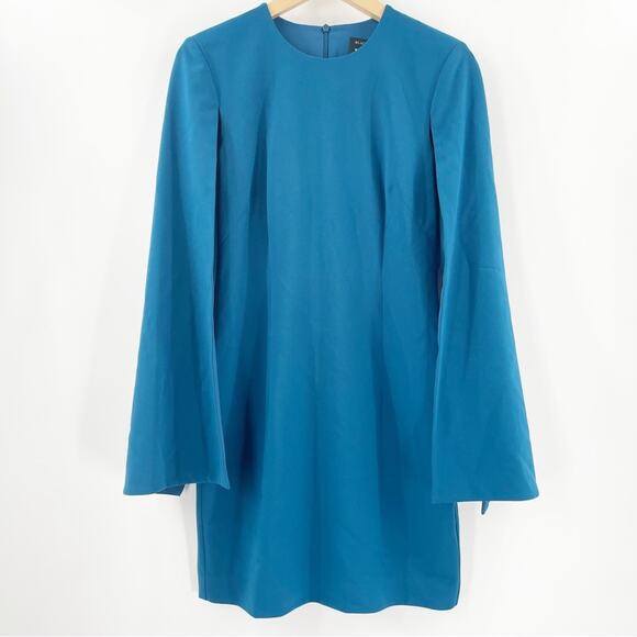 BLACK HALO EVE By LAUREL BERMAN Dress Size 6 Statement Sleeve Cutout La Rue Mini - Picture 1 of 16